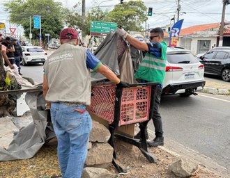 Segurança Cidadã remove estruturas irregulares em três pontos de Maceió