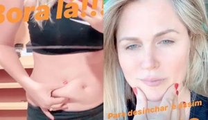 Susana Werner mostra resultado de dieta: 'Já tô secando'