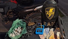 Companhia de Raio apreende droga, munição e dinheiro durante abordagem em Maceió