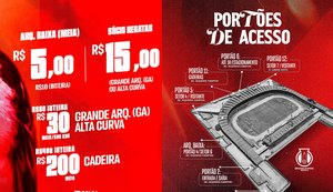 CRB inicia venda de ingressos para duelo decisivo contra o Cuiabá