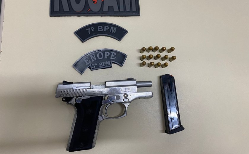 Prisões por tráfico e porte ilegal de arma de fogo são registradas pela PM no interior