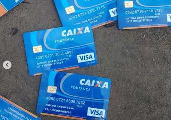 Cartões da Caixa encontrados dentro de canavial foram furtados em Coruripe