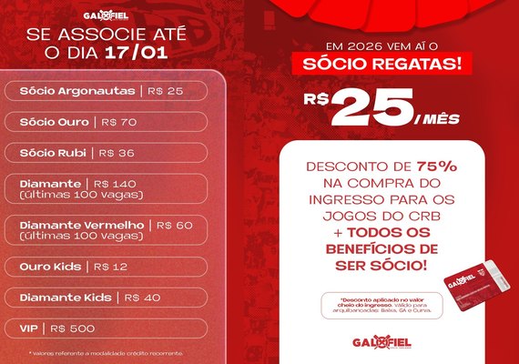 CRB informa reformulação em seu programa de sócio-torcedor e últimas condições especiais