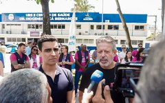 Entrega das obras de requalificação da Praça da Maravilha e do II Centro de Saúde Diógenes Jucá Bernardes, no bairro do Poço, em Maceió