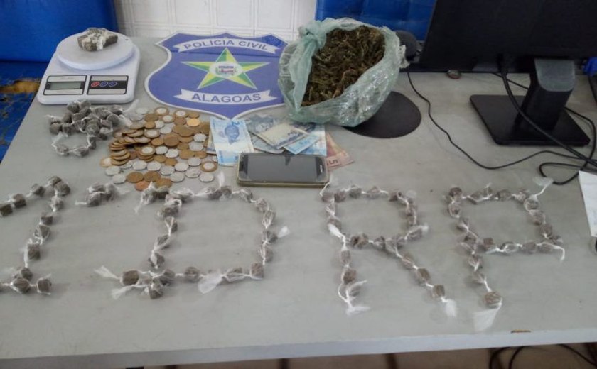 Polícia Civil detém homem com drogas em Delmiro Gouveia