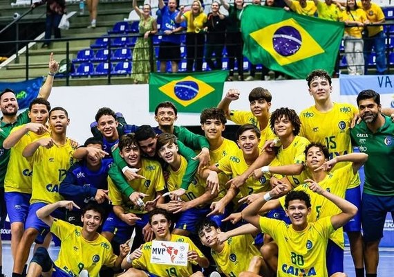 Atletas alagoanos conquistam medalhas pela Seleção Brasileira no Sul-Americano Sub-14 de Handebol