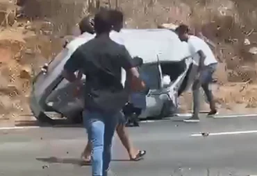 Motorista fica ferido após capotamento no povoado Bacurau, em Jaramataia