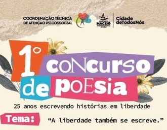 Saúde abre inscrições para 1º Concurso de Poesia em alusão ao Dia Nacional da Luta Antimanicomial