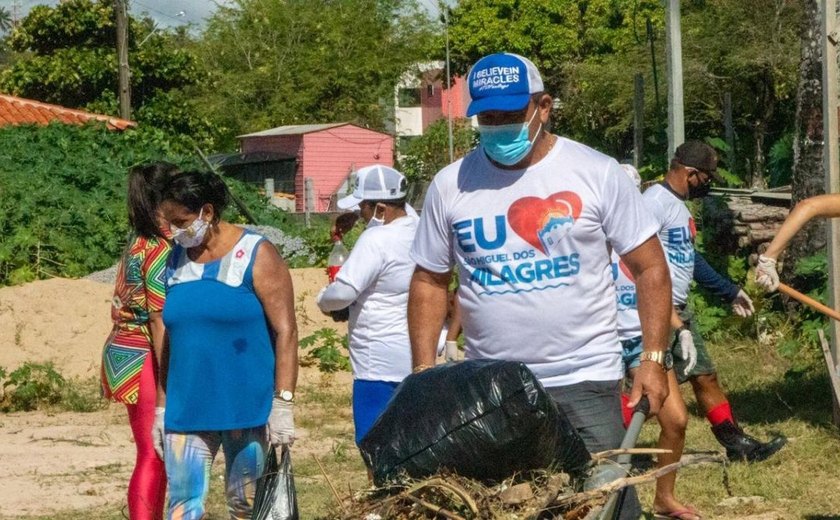 Mutirão da limpeza retira mais de 3 toneladas de lixo das ruas de São Miguel dos Milagres