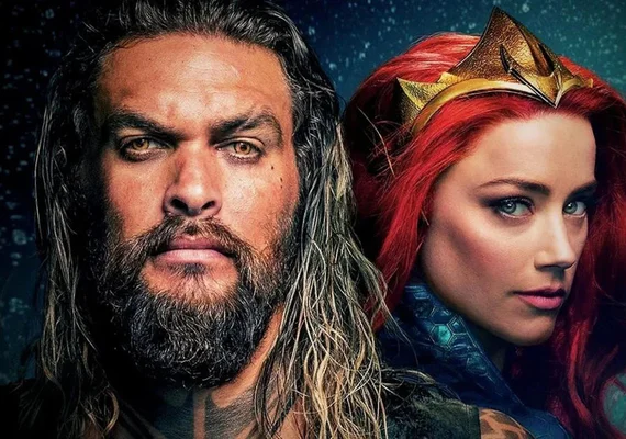Polêmica! Amber Heard acusa Jason Momoa de ridicularizá-la no set de Aquaman 2