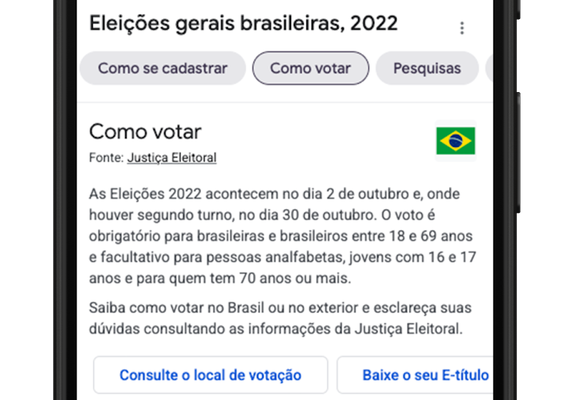 Google lança recurso em parceria com o TSE