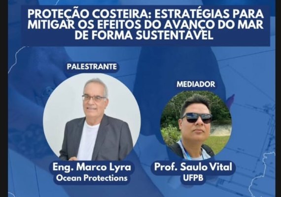 Engenheiro Marco Lyra participa de live sobre proteção costeira no Genat da Paraíba