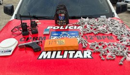 Polícia prende homem com radiocomunicadores, drogas e arma de fogo no Tabuleiro