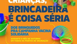 Doação de brinquedos para a Campanha Vacina Solidária acontece até o fim do mês