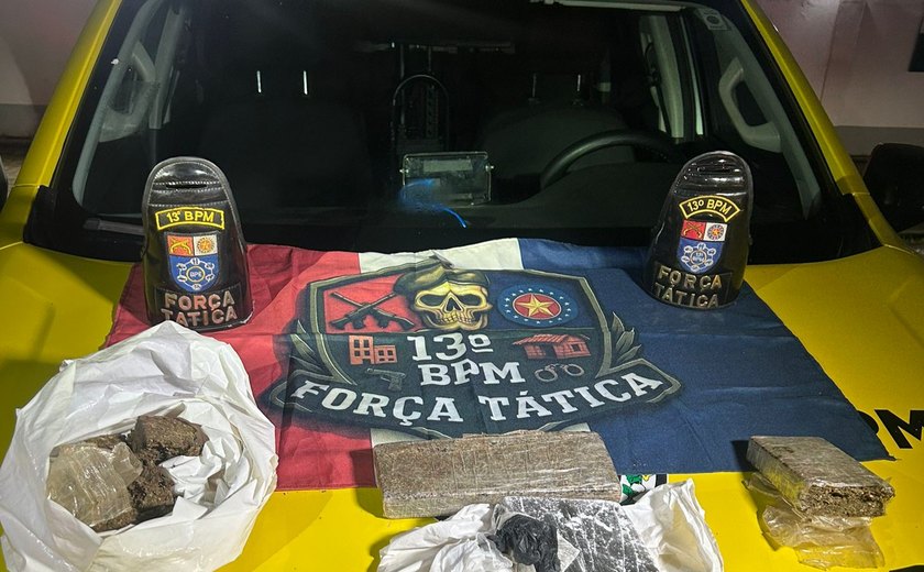 PM encontra dois quilos de drogas escondidos em região de mata na capital