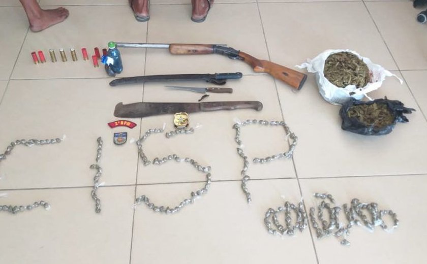 Operação conjunta apreende armas e drogas em Murici