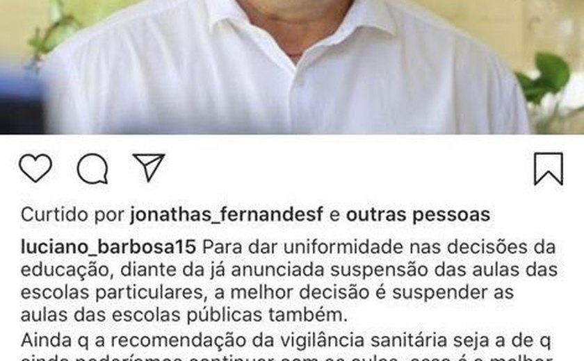 Aulas da rede estadual de ensino são suspensas em Alagoas