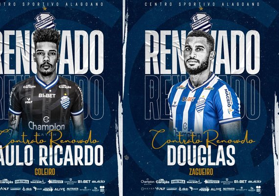CSA anuncia renovação com o goleiro Paulo Ricardo e o zagueiro Douglas