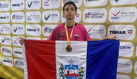 Aluno de escola pública de Paulo Jacinto conquista Ouro na Copa do Brasil de Tênis de Mesa