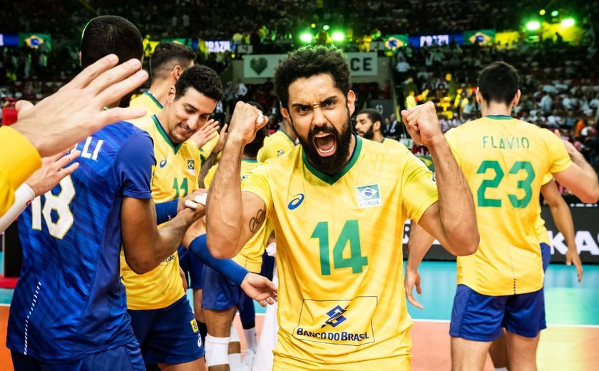 Brasil vence Eslovênia e fica com o bronze no Mundial de Vôlei