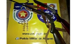 PM apreende duas espingardas em São Miguel dos Campos