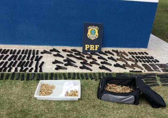 Polícia Rodoviária Federal apreende armas que iam para o Rio de Janeiro