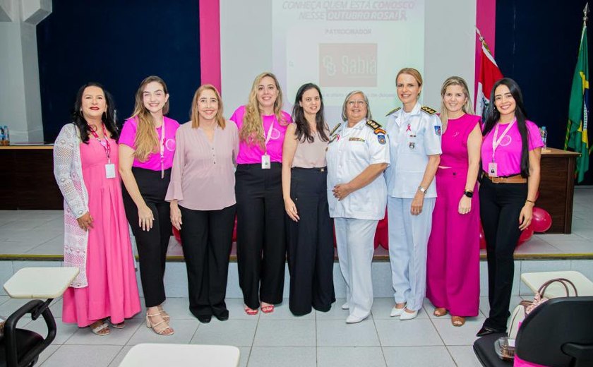 Outubro Rosa: especialistas alertam para sinais de câncer e importância do diagnóstico precoce em evento para 120 militares em Maceió