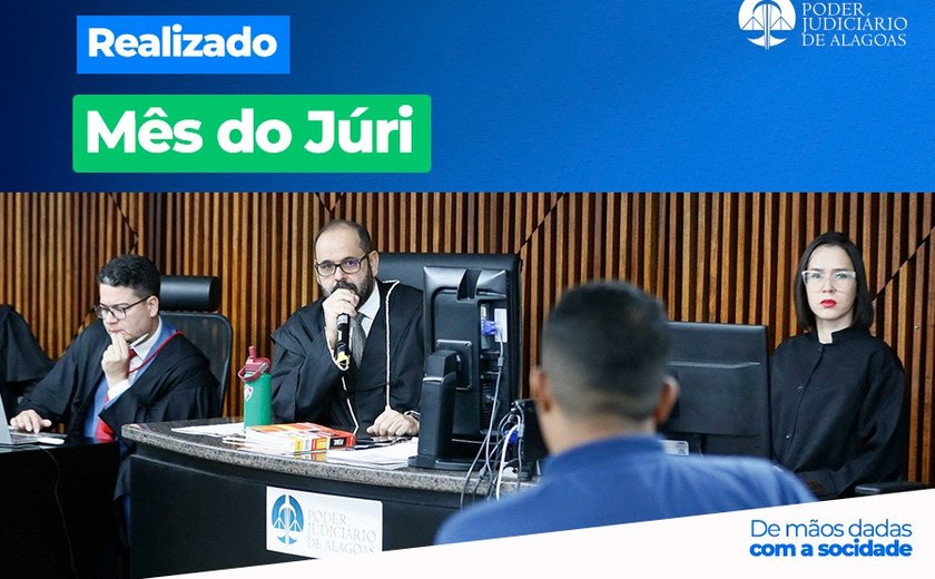 No mês do júri, 63 foram condenados pela prática de crimes dolosos