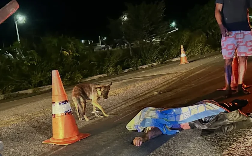 Homem morre após ser atropelado por caminhonete enquanto estava a cavalo na BR-104 em União dos Palmares