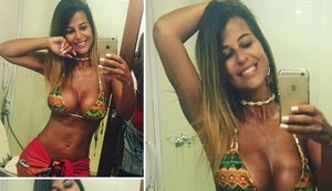 Mulher de Tiririca posa de biquíni e exibe corpo sarado