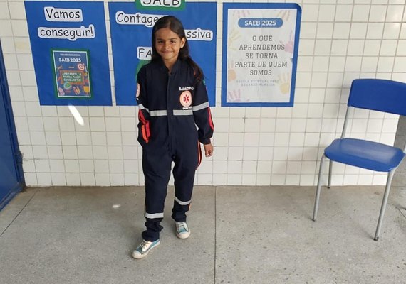 Aluna de 9 anos se inspira em ação do Samu nas Escolas e sonha em ser médica