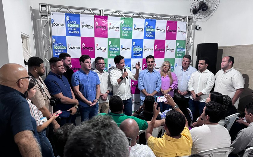 Rodrigo Cunha comanda solenidade de filiação ao Podemos e partido pretende eleger 3 vereadores em Maceió