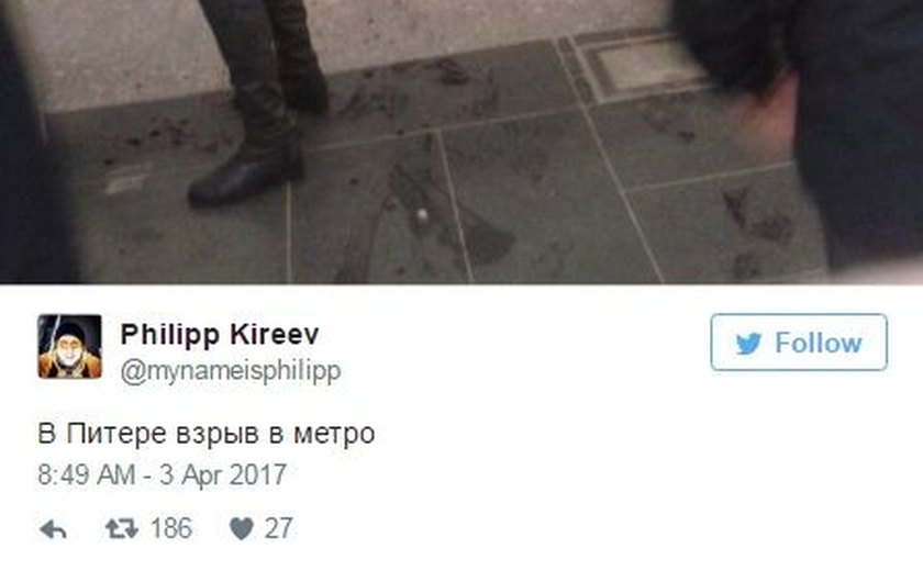 Explosão deixa mortos no metrô de São Petersburgo, na Rússia