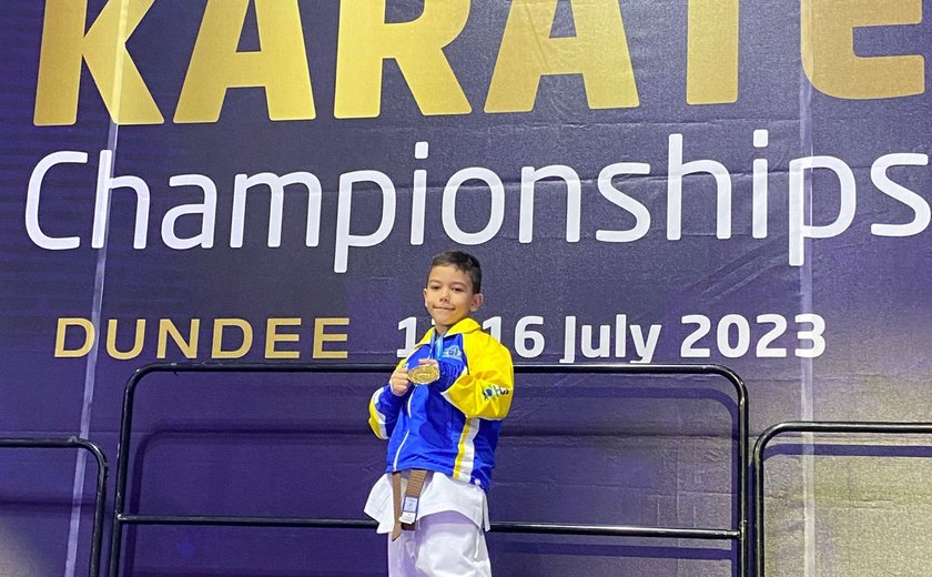 Alagoano brilha na Escócia e é campeão mundial de karatê