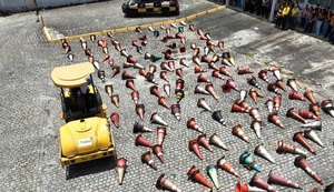 DMTT destrói cones e outros materiais utilizados para reserva indevida de espaço público
