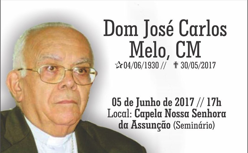 Missa de Sétimo dia de Dom José Carlos será na próxima segunda-feira