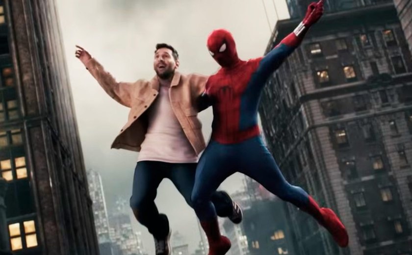 Messi voa com o Homem-Aranha em campanha de novo filme