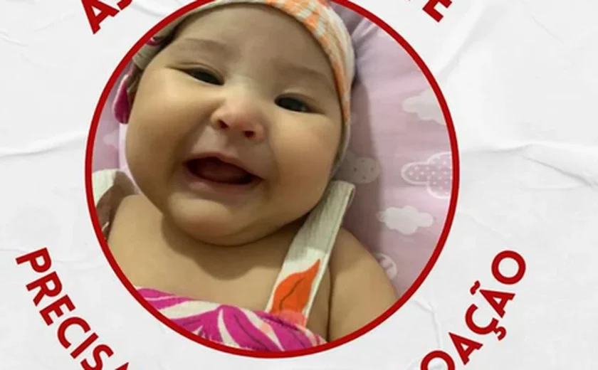 Família de bebê internada com anemia grave solicita doação de sangue