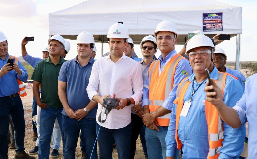 Execução do túnel do Trecho V do Canal do Sertão Alagoano inicia com 1º desmonte de rocha