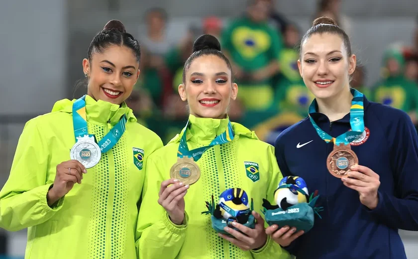 Brasil fatura dois ouros e duas pratas na ginástica rítmica