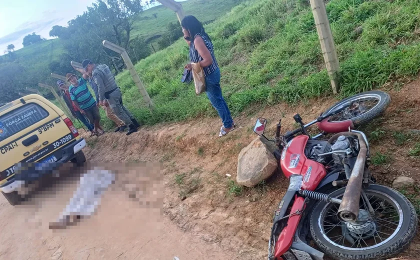 Homem de 57 anos morre em acidente de moto na zona rural de Mata Grande