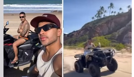 Carlinhos Maia e Lucas Guimarães são multados em R$ 10 mil por passeio com quadriciclo em área de desova de tartarugas