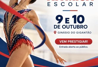 Campeonato Escolar de Ginástica Rítmica movimenta o Gigantão nesta sexta e sábado
