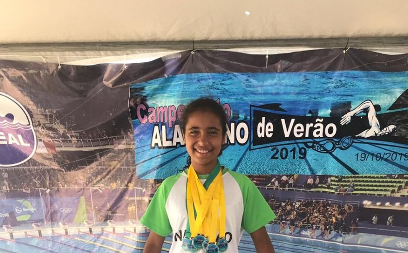 Nadadora mirim é destaque em Campeonato Alagoano de Verão 2019