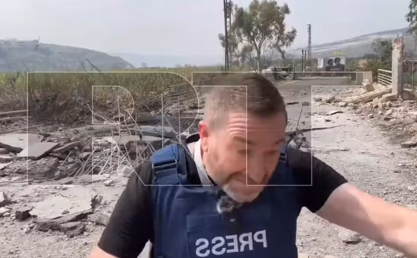 Repórter escapa por pouco de míssil durante transmissão no sul do Líbano
