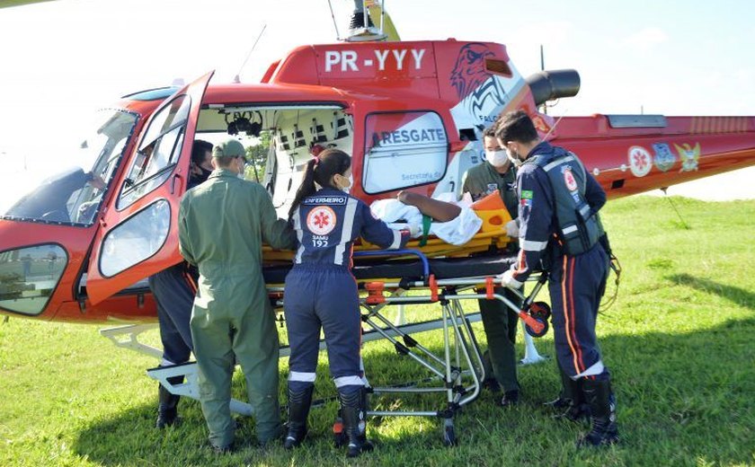 Alagoano vítima de acidente no CE é transferido para Maceió pelo Serviço Aeromédico