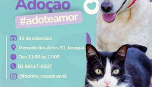 Feira de adoção de animais chega ao Jaraguá neste sábado, 12