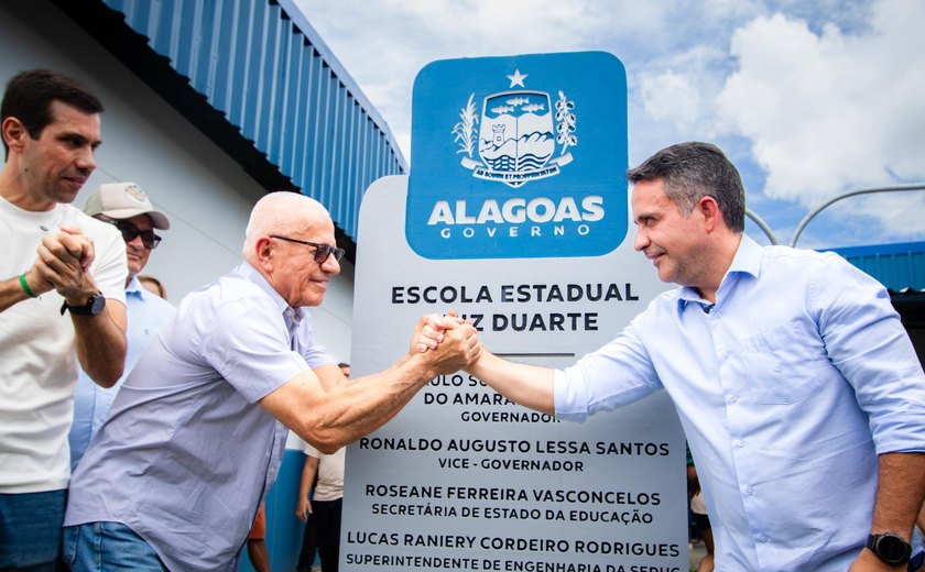 Governo inaugura 25ª Escola do Coração e sala do Saúde Até Você Digital em Estrela de Alagoas