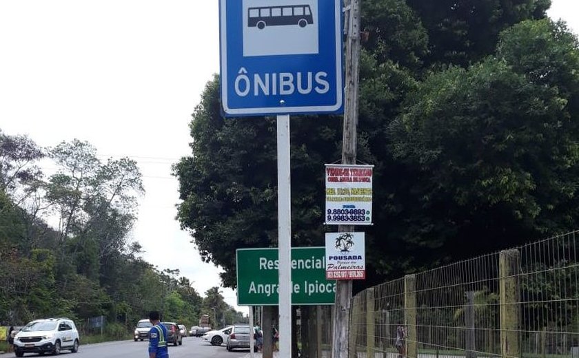 Prefeitura de Maceió requalifica sinalização de pontos de ônibus