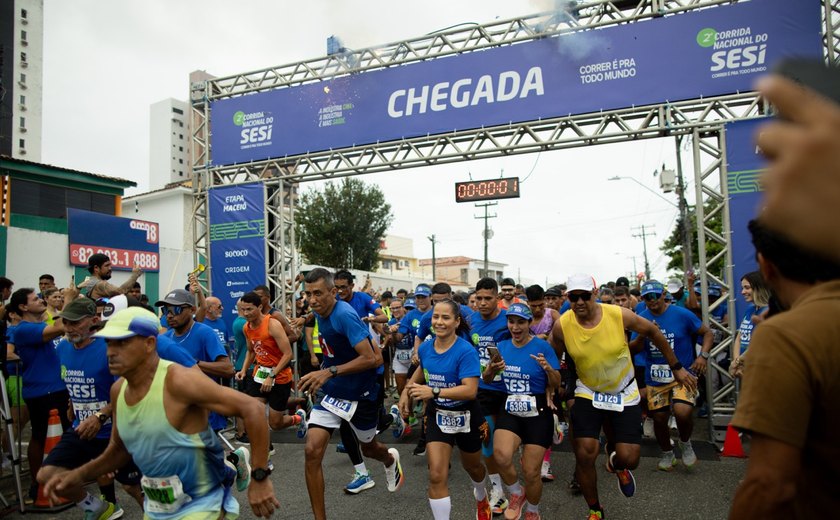 Etapa Maceió da Corrida Nacional do Sesi reúne 2 mil atletas no Dia do Trabalhador